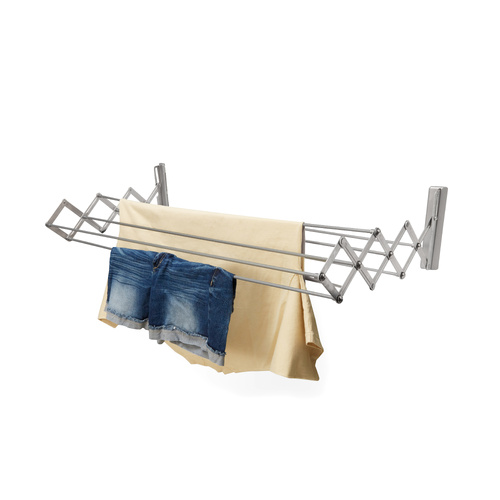 Wall Mounted Expandable Clothes Airer Drying Rack 100cm