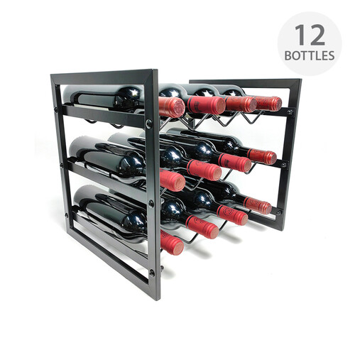 Wine Rack Heavy Duty Storage Stackable  4x3 (12 Bottles)